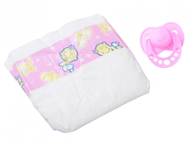 Blød gummidukke baby 43 cm