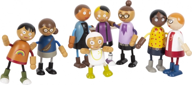 Small Foot Fleksible Dukker Familie med Barn