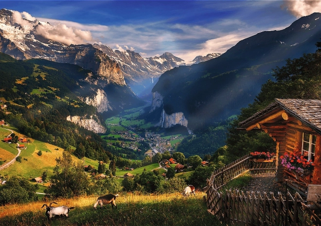 Trefl puslespil Photo Odyssey: Lauterbrunnen, Schweiz 1000 brikker