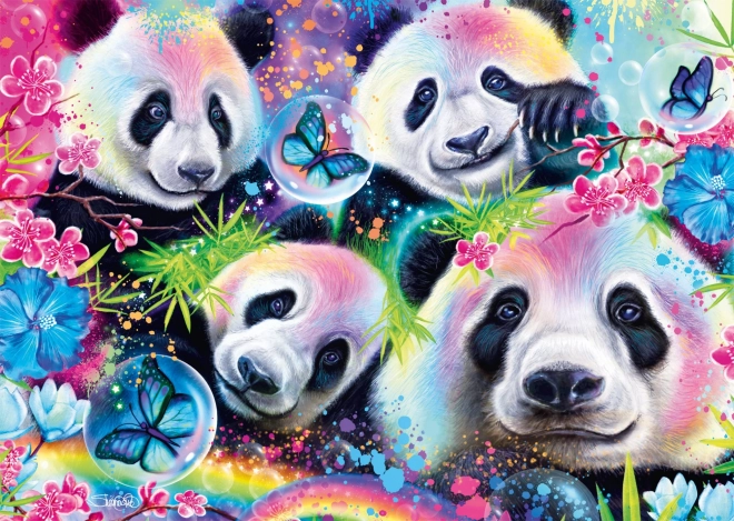 Puslespil Schmidt Neon: Panda 1000 brikker