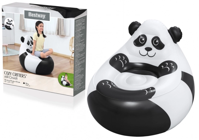 Oppustelig panda lænestol