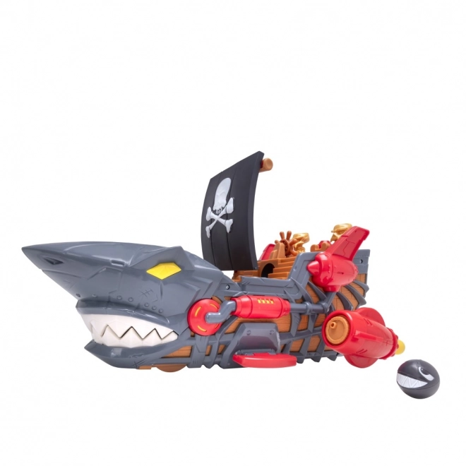 Teamsterz Piratskib med hajdesign og lille bil