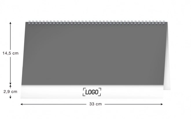 NOTIQUE Bordkalender Landskab 2025 – 14-dages, 33 x 14,5 cm