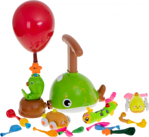 Aerodynamisk ballonstraketstation – læringssæt til børn (21 dele)