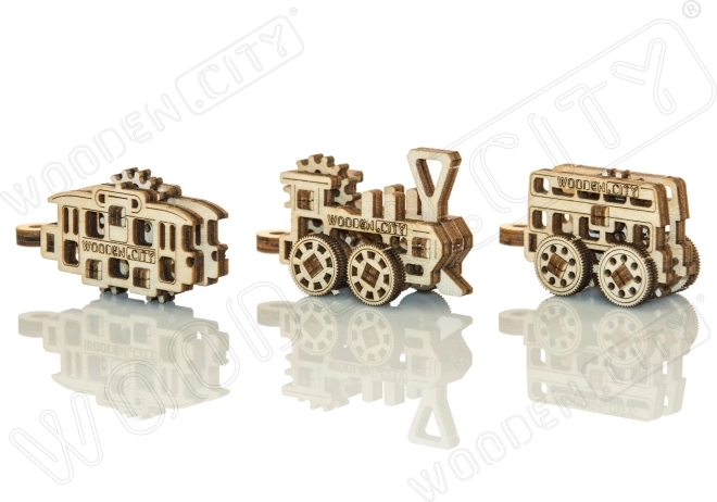 3D puslespil Transportmidler - Wooden City mini sæt