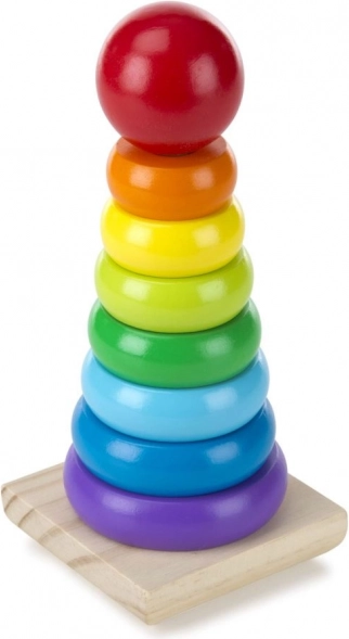 Træpyramide med ringe