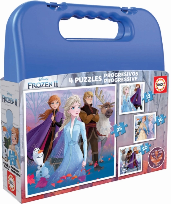EDUCA Puslespil i kuffert Frost 2, 4i1 (12,16,20,25 brikker)