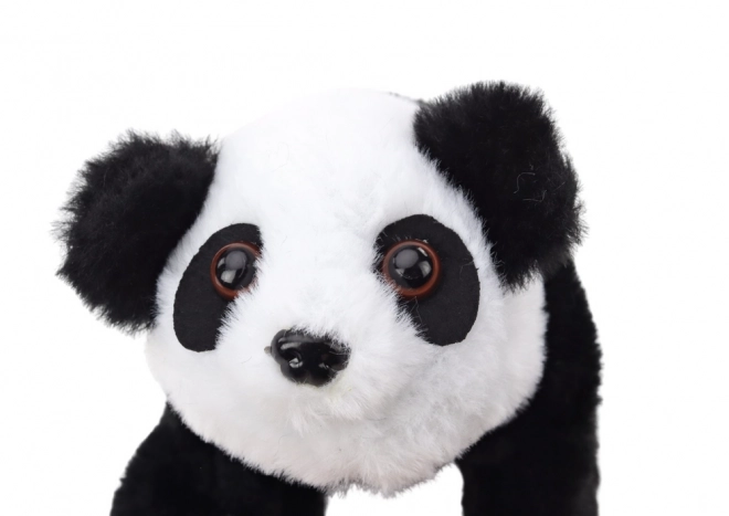 Interaktiv plys panda i farven Transporter Pink Blue
