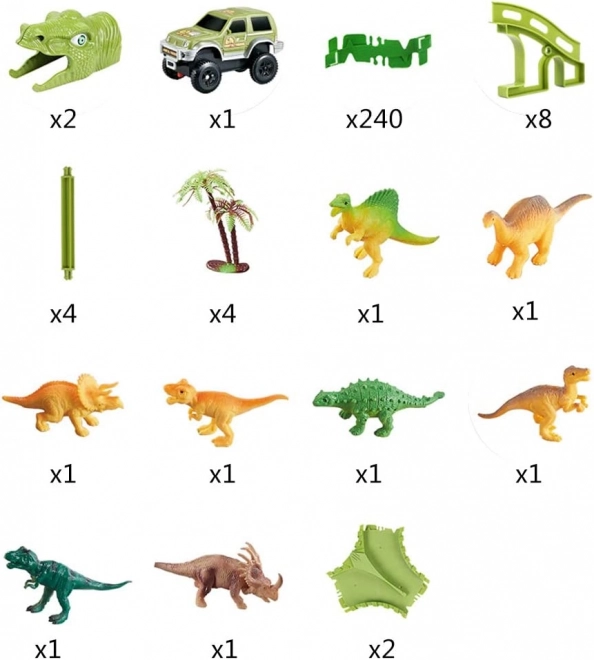 Fleksibel dinosaur bilbane 240stk