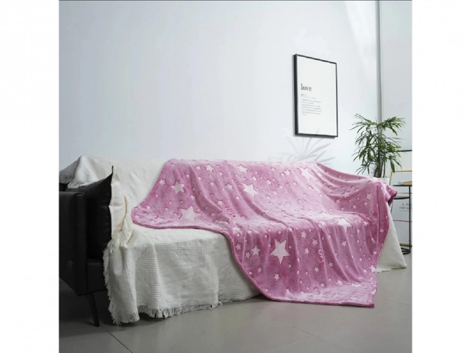 Blød lysende tæppe med fluorescerende mønstre 150x180 cm