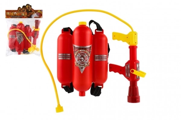 Vandpistol brandmand med rygsæk beholdning plastik i pose 34x48x7cm