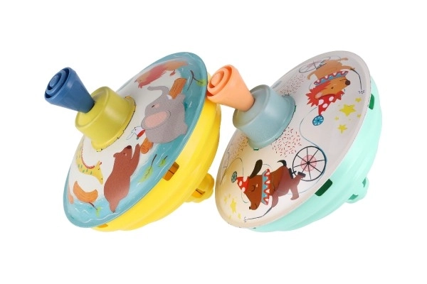 Snurretop diameter 12cm metal 2 farver 6stk i kassen