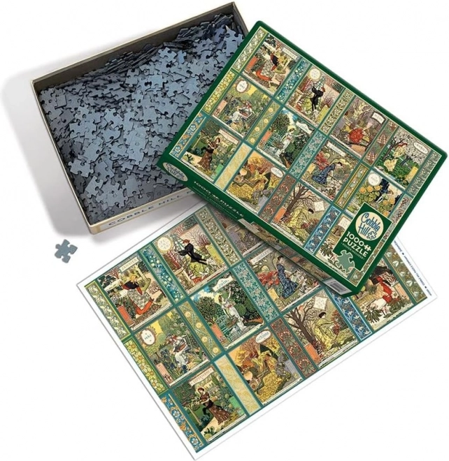 COBBLE HILL Puslespil Jardiniere: Gartnerkalender 1000 Brikker