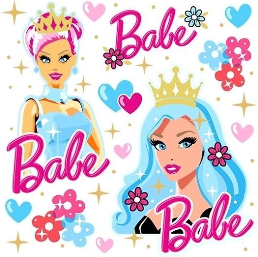 Strygemærker prinsesse BABE – lille ark