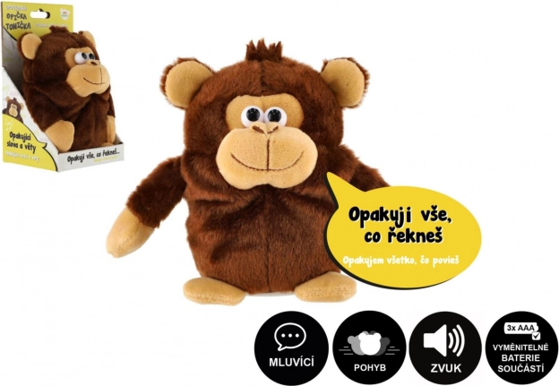 Plysbamse Abe Tonicka gentager sætninger 18 cm med lyd