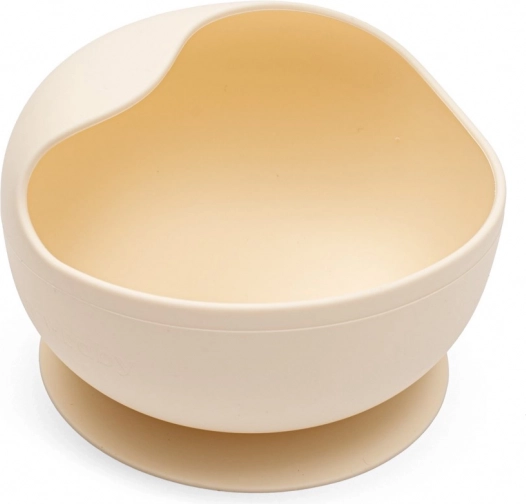 Silikone skål med sugekop New Baby beige