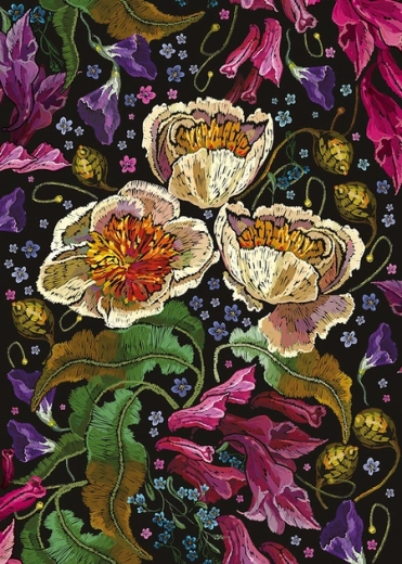 Puslespil Farverige blomster 1000 brikker