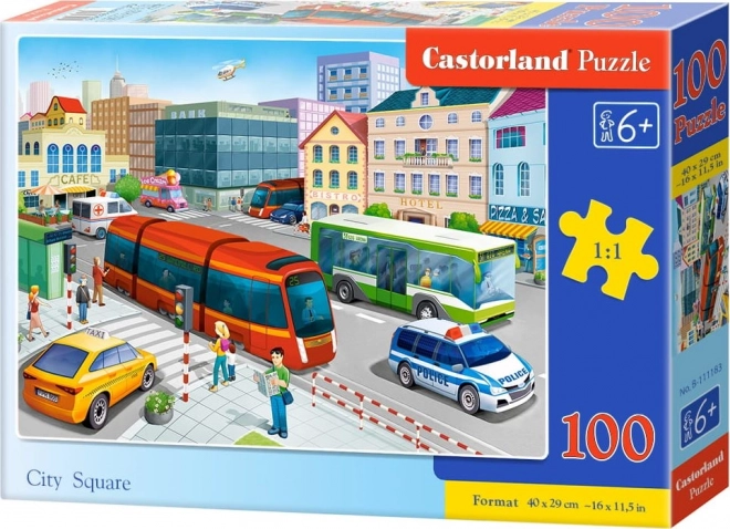 Puslespil torv 100 brikker