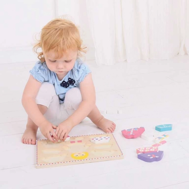 Bigjigs Baby påklædningspuslespil lille pige