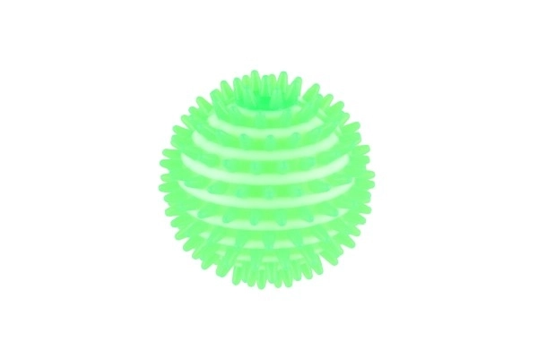 Massagebold antistress gummi 8cm med lys 6 stk i boks