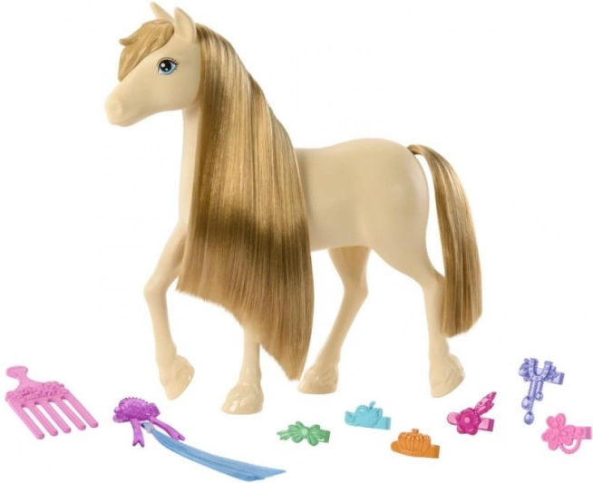 Barbie Mysteries: hesten Tornado med lang man til styling