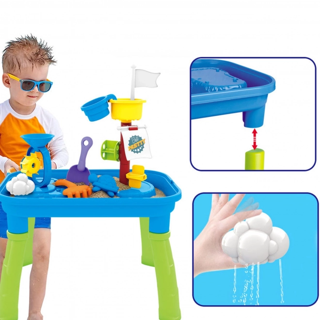 woopie børnespillebord vand 2i1 piratskib