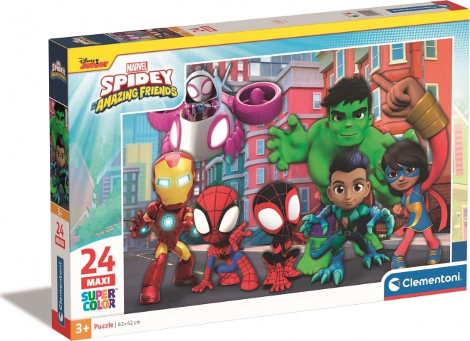 CLEMENTONI Puslespil Spidey og hans fantastiske venner MAXI 24 brikker