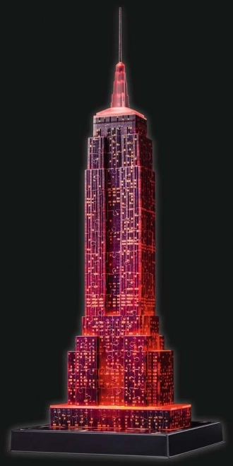 RAVENSBURGER Lysende 3D puslespil Natversion Empire State Building 216 brikker