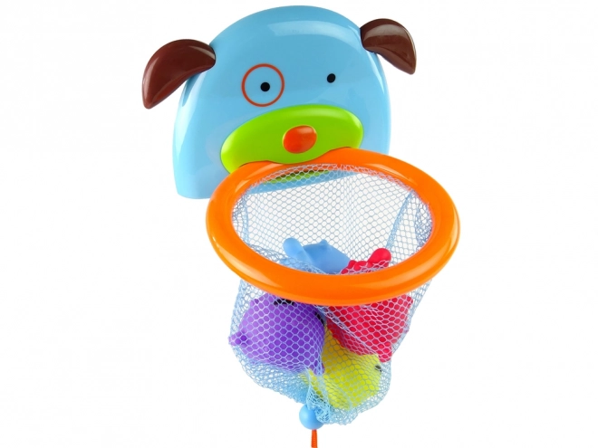 Badelegetøj mini basketball med hund og gummifisk
