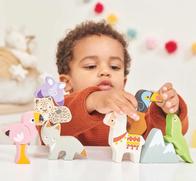 Balanceret Tårn La Toy Van Petilou - zoo dyre