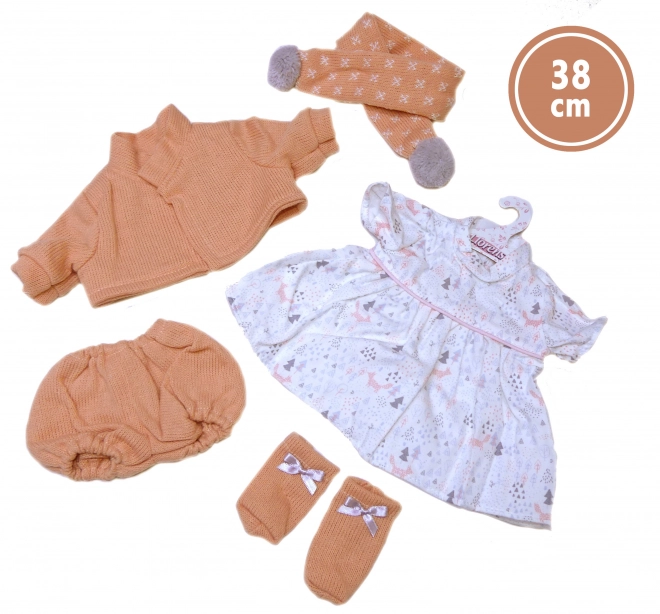 Llorens 385L LOLA - realistisk dukke med lyde og blødt stofkrop - 38 cm