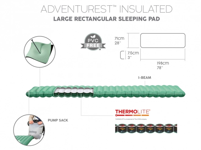 Oppustelig liggeunderlag Bestway AdventuRest 198 x 71 cm