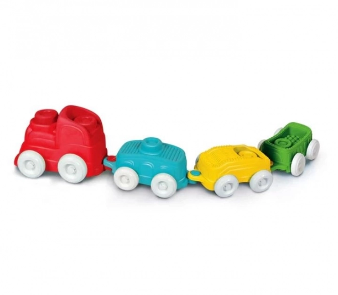 CLEMENTONI Soft Clemmy Sensorisk togbane med klodser