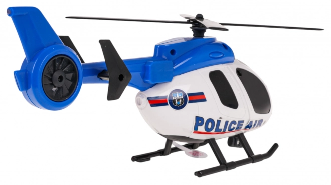 Sæt helikopter + politibil