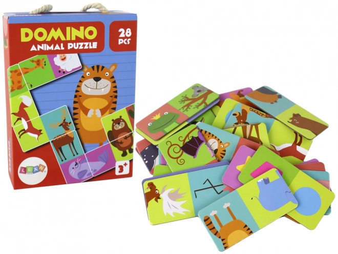 Puslespil Dobbelt Domino Dyr - 28 brikker