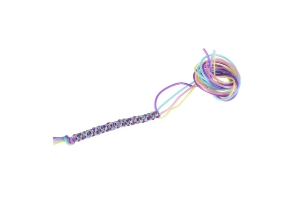 Farverige flettede snore - 100cm 35 stk
