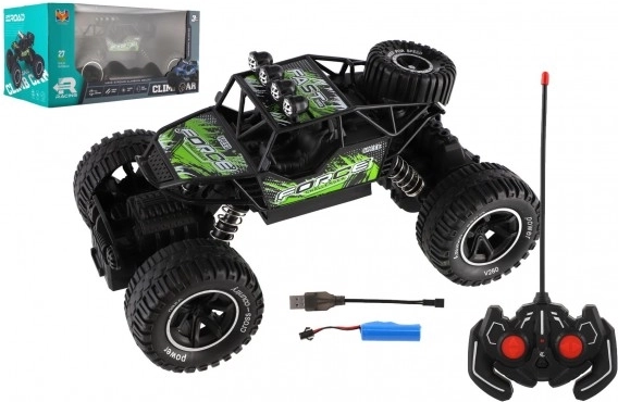 RC Off-Road bil grøn med lys