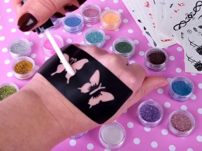 Stor sæt med glitrende tatoveringer til børn