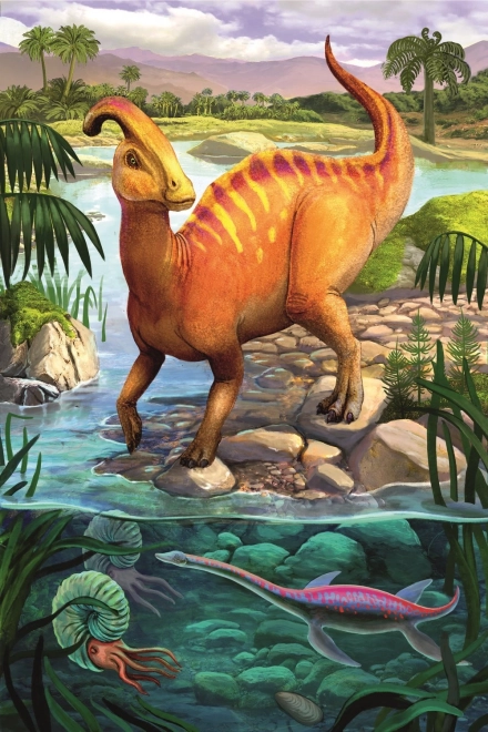 Minipuslespil Dinosaurer - 54 brikker