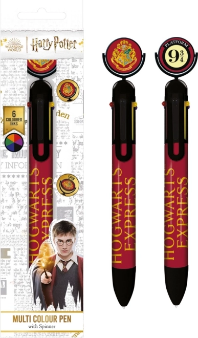 Pen med motiv af Perron 9 3/4 HARRY POTTER, 6-farvet