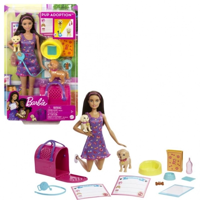 Barbie Dukke med hundehvalpe HKD86