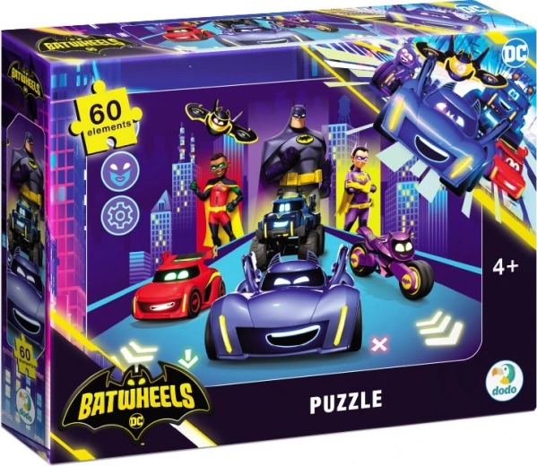 Puslespil DODO Batwheels: Natkørsel 60 Dele