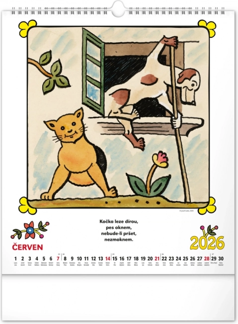 Vægkalender Josef Lada - Rim 2026