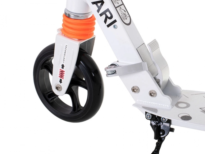 Sammenklappelig byscooter CARI 145 mm hvid-sort