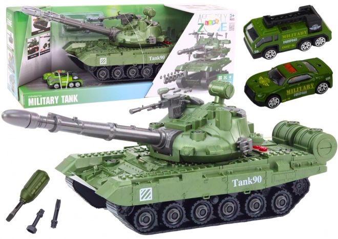 Grøn DIY tank til børn med aftagelige dele og lyde