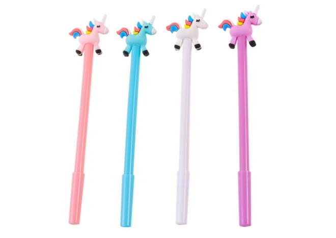 Kuglepen Unicorn Stopper Sort Spids Mix Hvid Pink 0,5 mm