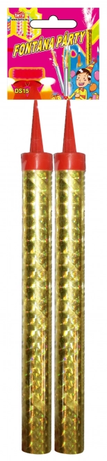 Partyfontæne guld 15 cm, 50 s, 2 stk.