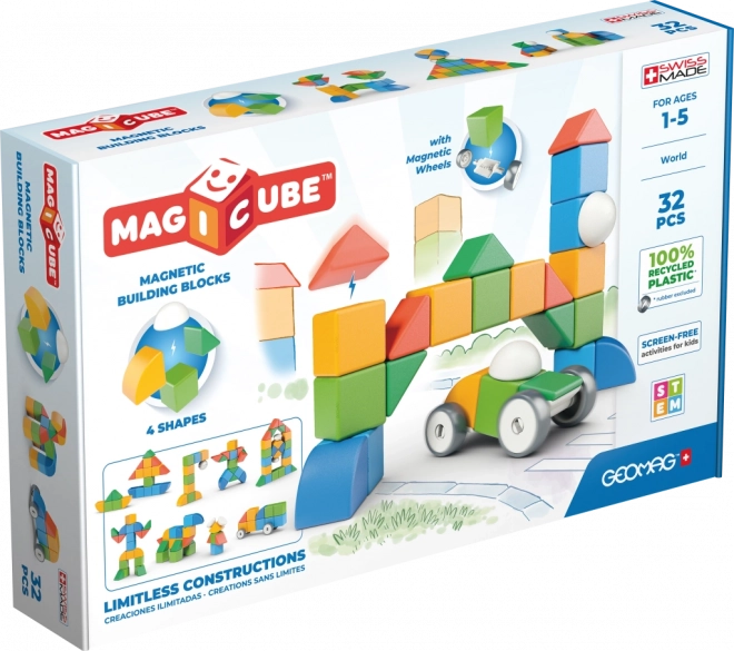 GEOMAG Magnetiske terninger Magicube Shapes - Verden 32 stykker