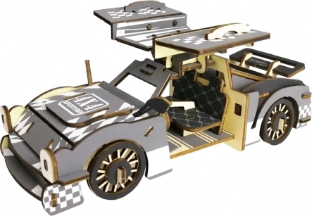 Træ 3D-puslespil sportsvogn Woodcraft