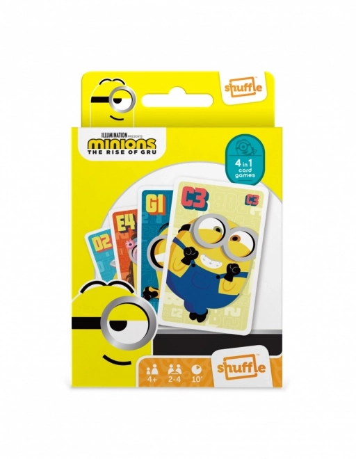 Kortspil Shuffle Sjov 4 i 1 Minions: Indgang Gru